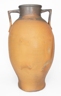 Rare Monumental Salt-Glazed Stoneware Urn, possibly J. Swank & Co., Johnstown, PA