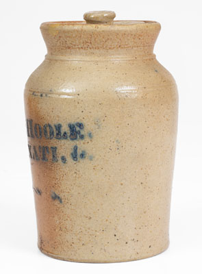 Unusual SNIDER & HOOLE / CINCINNATI, Ohio Stoneware Jar