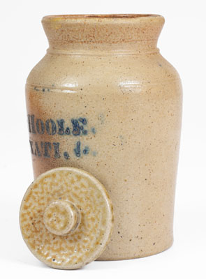 Unusual SNIDER & HOOLE / CINCINNATI, Ohio Stoneware Jar