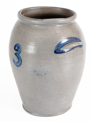 Extremely Rare J. MILLER / ALEX (James Miller, Alexandria, VA) Stoneware Jar, 1820 s