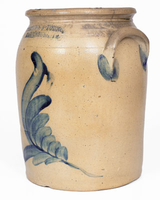 Rare WILLSON S & YOUNG / HARRISBURG, PA Stoneware Jar, circa 1855