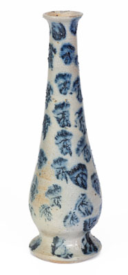 Fine Sponge-Decorated American Stoneware Vase, circa 1850-80