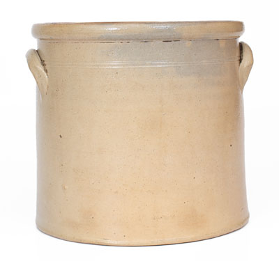 A. O. WHITTEMORE / HAVANA, NY Stoneware Crock w/ Slip-Trailed Floral Decoration