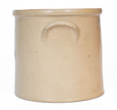 A. O. WHITTEMORE / HAVANA, NY Stoneware Crock w/ Slip-Trailed Floral Decoration