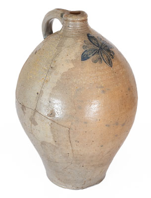 Stoneware Jug w/ Incised Floral Decoration, Northeastern U.S. origin, early 19th century