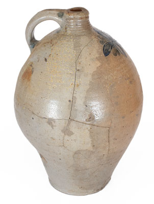 Stoneware Jug w/ Incised Floral Decoration, Northeastern U.S. origin, early 19th century