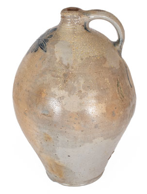 Stoneware Jug w/ Incised Floral Decoration, Northeastern U.S. origin, early 19th century