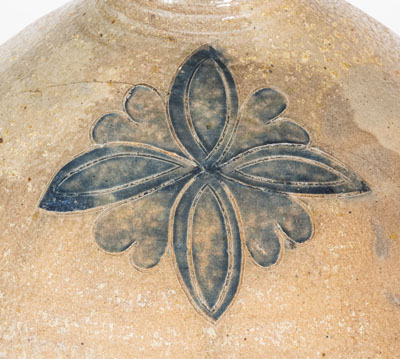 Stoneware Jug w/ Incised Floral Decoration, Northeastern U.S. origin, early 19th century