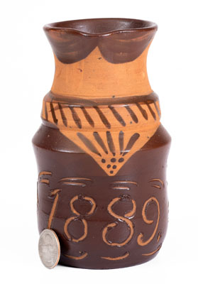 Very Rare Tanware Pitcher w/ Sgraffito