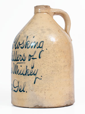 Dover, Delaware Advertising Jug, attrib. Fulper, Flemington, NJ