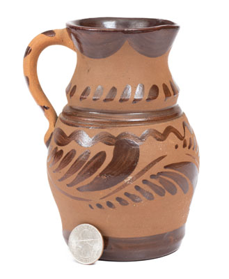 Tanware Pitcher, New Geneva or Greensboro, PA origin, circa 1885