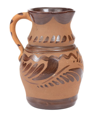 Tanware Pitcher, New Geneva or Greensboro, PA origin, circa 1885