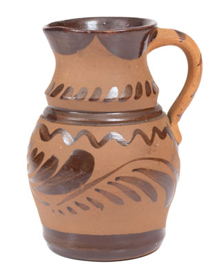 Tanware Pitcher, New Geneva or Greensboro, PA origin, circa 1885