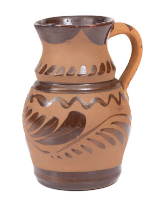 Tanware Pitcher, New Geneva or Greensboro, PA origin, circa 1885