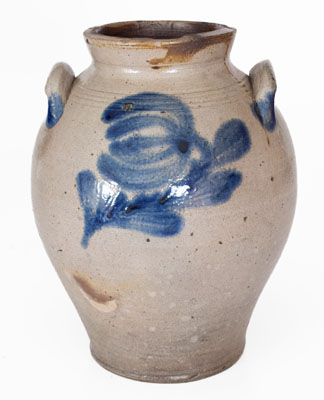 One-Gallon attrib. William Nichols, Poughkeepsie, NY Stoneware Jar, circa 1823