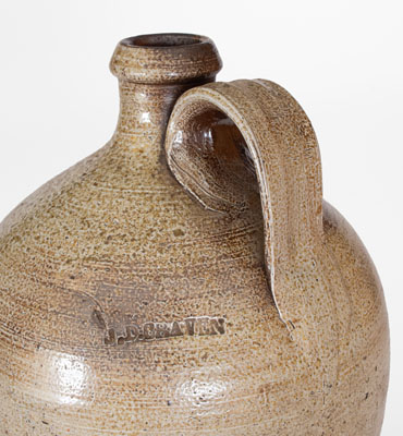 J.D. CRAVEN, Randolph and Moore Counties, NC Salt-Glazed Stoneware Jug