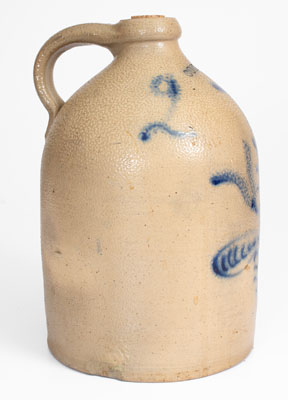 CORTLAND, New York Two-Gallon Stoneware Jug w/ Floral Decoration