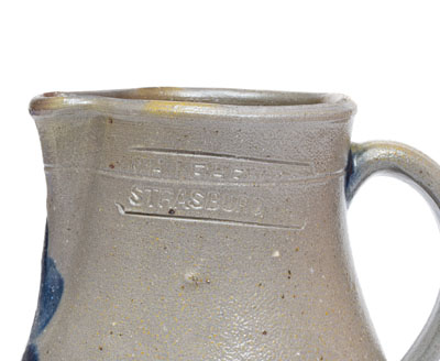 Half-Gallon W.H. LEHEW & CO. / STRASBURG, VA Stoneware Pitcher