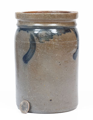 Half-Gallon J. KEISTER & CO / STRASBURG, VA Cobalt-Decorated Stoneware Jar