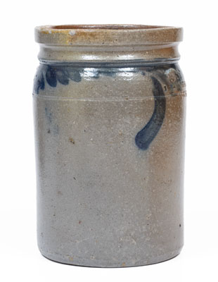 Half-Gallon J. KEISTER & CO / STRASBURG, VA Cobalt-Decorated Stoneware Jar