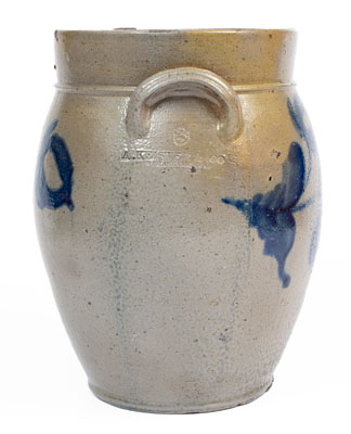 Scarce A. KEISTER & CO / STRASBURG, VA Three-Gallon Stoneware Jar, c1850