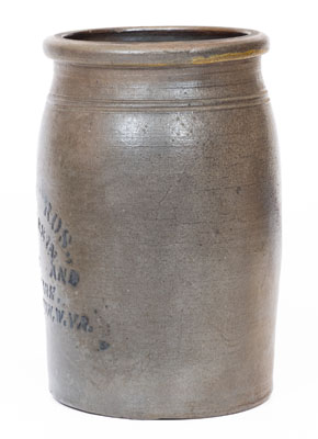 Huntington, West Virginia Stoneware Advertising Jar