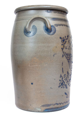 Fine 12-Gallon T.F. REPPERT / EAGLE POTTERY / GREENSBORO, PA Stoneware Jar w/ Eagle Motif