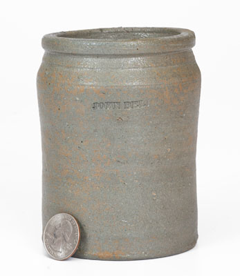 Scarce Small-Sized JOHN BELL (Waynesboro PA) Stoneware Jar, c1840-80