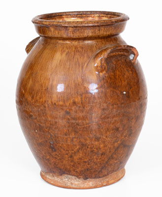 Glazed New England Redware Jar, early to mid 19th century