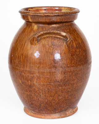 Glazed New England Redware Jar, early to mid 19th century