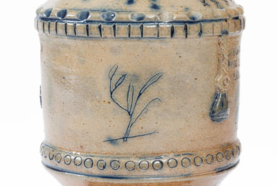 Extremely Rare Stoneware Presentation Bank w/ Bird and Lion Designs: DONATION FOR THE THIRD INTEREST