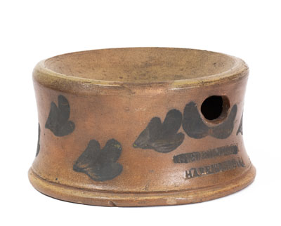 COWDEN & WILCOX / HARRISBURG, PA Stoneware Spittoon, circa 1865