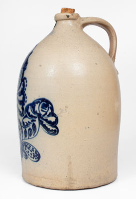 Exceptional Four-Gallon J. & E. NORTON / BENNINGTON, VT Jug w/ Profuse Floral Decoration