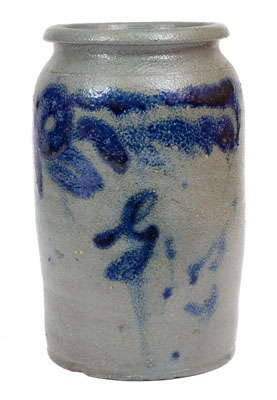 Extremely Rare Stoneware Jar with Script G, probably Gardner Family, Loudoun County, VA