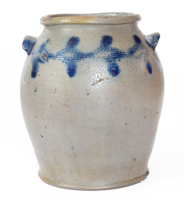 H. SMITH & CO., Alexandria, Virginia Stoneware Jar w/ Floral Decoration