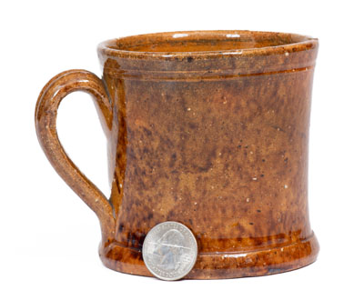 JOHN BELL (Waynesboro, PA) Glazed Redware Mug, circa 1840-80