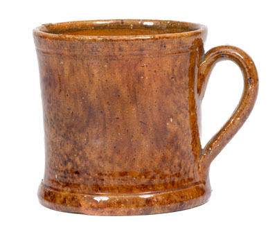 JOHN BELL (Waynesboro, PA) Glazed Redware Mug, circa 1840-80