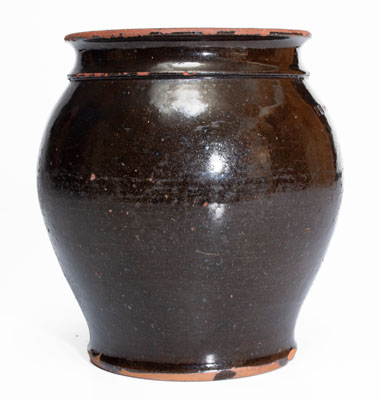 I. BELL (John Bell, Waynesboro, PA) Manganese-Glazed Redware Jar, c1840