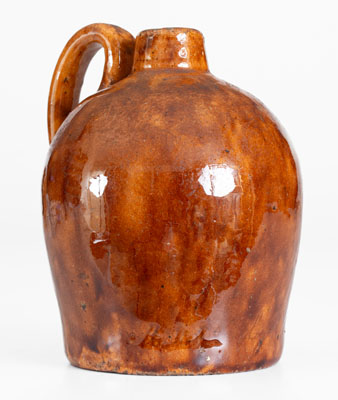 Very Rare Redware Jug-Form Presentation Bank: 