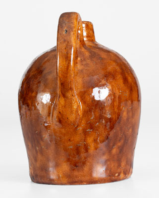 Very Rare Redware Jug-Form Presentation Bank: 