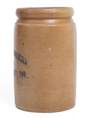 Stoneware Jar, MANUFACTURED / FOR / FREDERICKSBURG, VA, Ohio origin