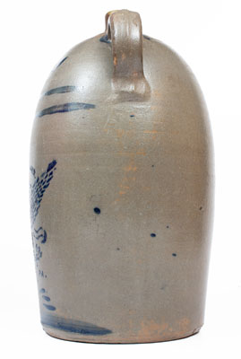 Five-Gallon R.T. WILLIAMS / NEW GENEVA, PA Stoneware Double-Handled Jug, c1880