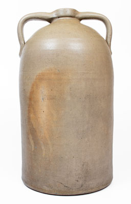 Rare Large-Sized Stoneware Water Cooler attrib. W.J. & E.H. Schrop, Middlebury, Ohio