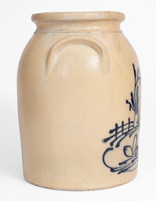 Outstanding J. & E. NORTON / BENNINGTON, VT Stoneware Jar w/ Elaborate Standing Deer Decoration