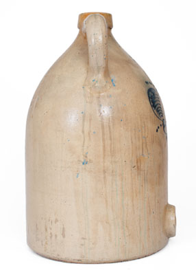 Six-Gallon SATTERLEE & MORY / FORT EDWARD N.Y. Stoneware Water Cooler, c1870