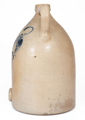 Six-Gallon SATTERLEE & MORY / FORT EDWARD N.Y. Stoneware Water Cooler, c1870