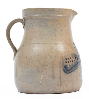 New York State Cobalt-Decorated Stoneware Pitcher, third quarter 19th century