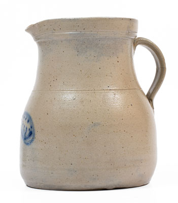 New York State Cobalt-Decorated Stoneware Pitcher, third quarter 19th century