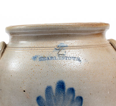 CHARLESTOWN (Boston Area, Massachusetts) Two-Gallon Stoneware Jar, mid 19th century