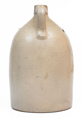 Three-Gallon N.A. WHITE & SON, / UTICA, N.Y. Stoneware Jug w/ Cobalt Paddletail Bird Design